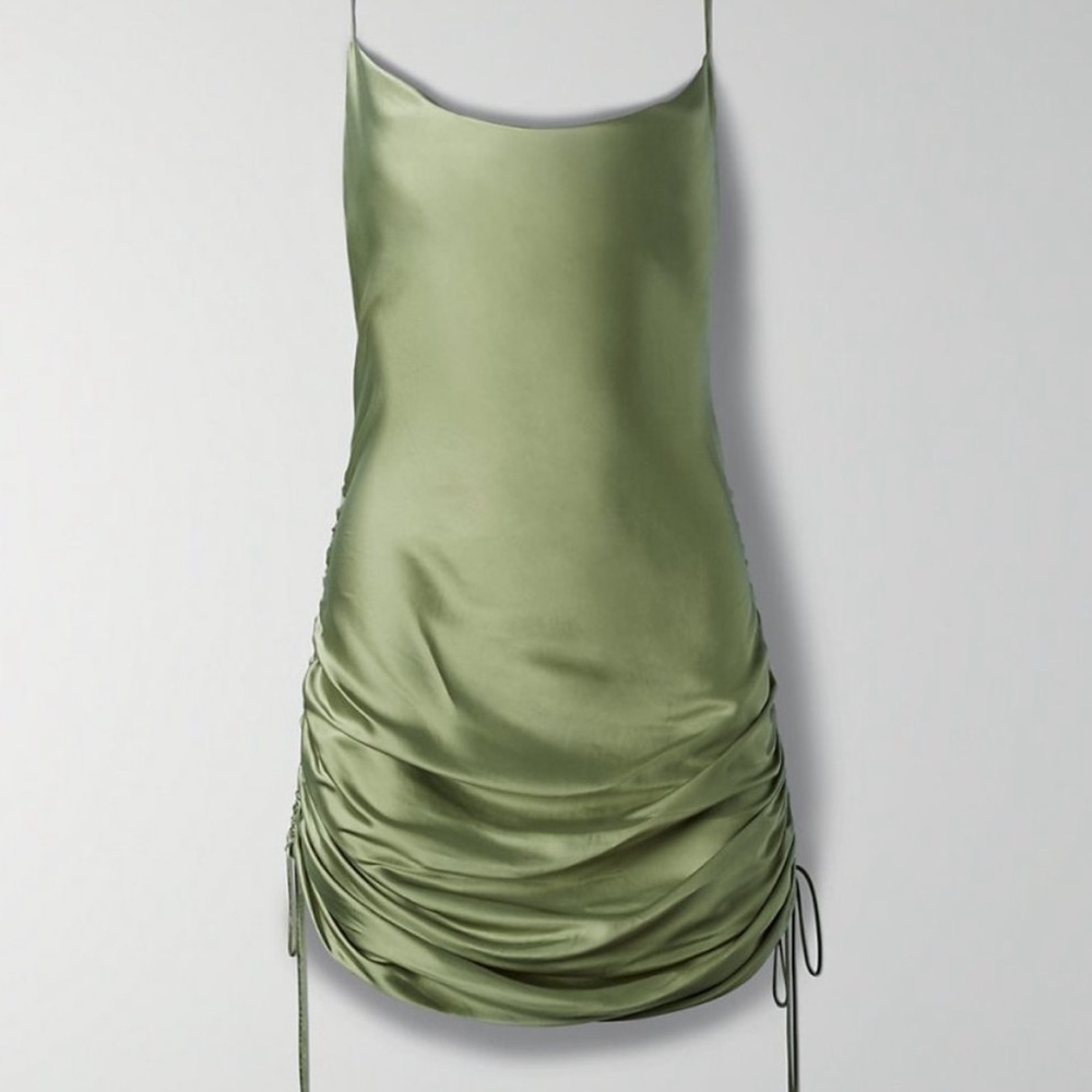 Aritzia Wilfred Ruched Slip Dress